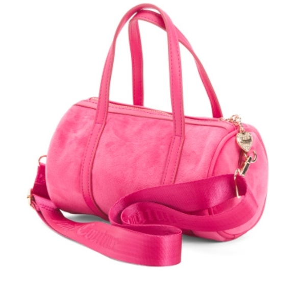 🔹️ Juicy Couture 🔹️Vibrant Pink Queen Of Everything Barrel Crossbody Bag ✨️💓 - Picture 4 of 4